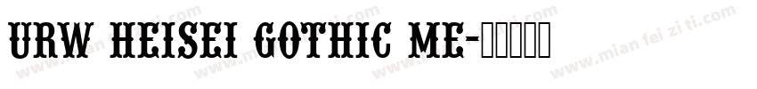 URW Heisei Gothic Me字体转换